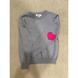 NEW ROCK CANDY girls heart elbow sweater in grey